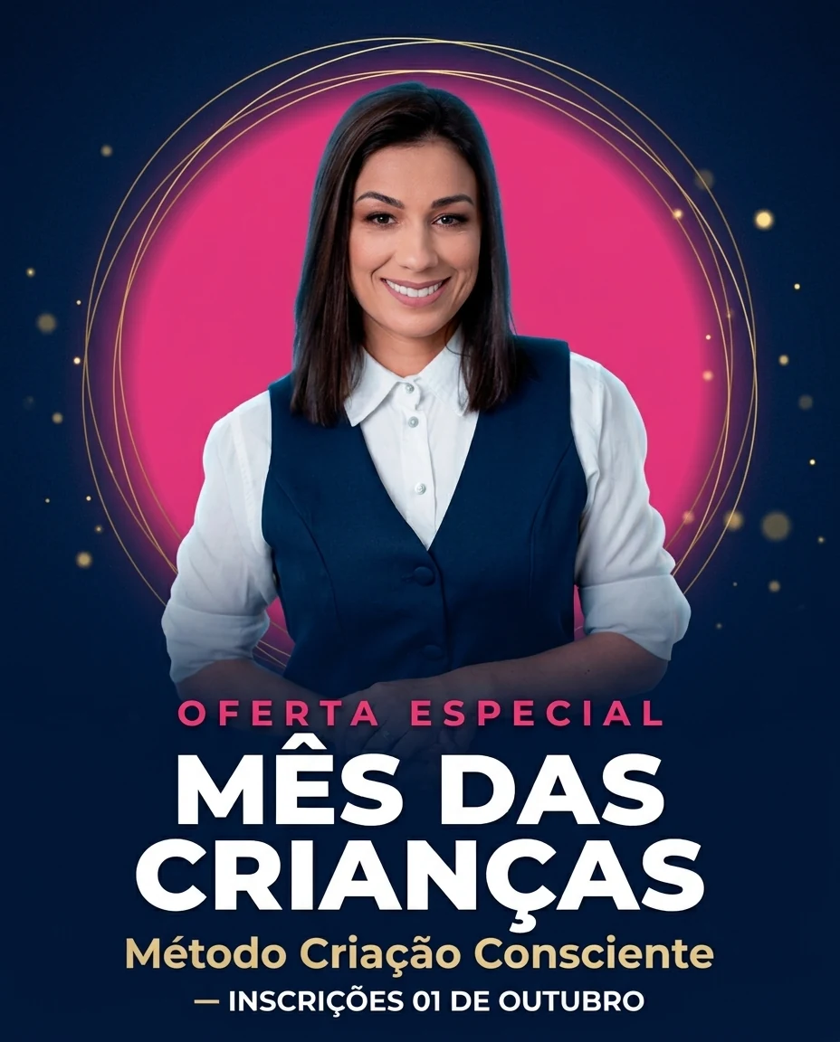 Oferta Mês das Crianças — Método Criação Consciente, inscrições 01 de outubro