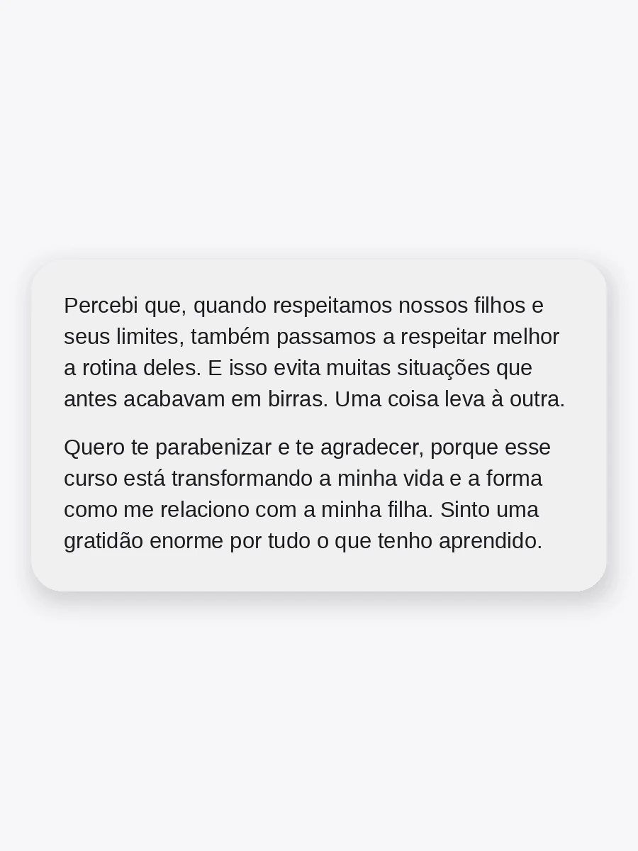 Depoimento real de mãe 4